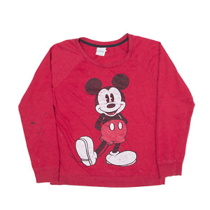 DISNEY Mickey Mouse Sweatshirt Red Boys L