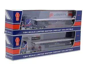 1/64 DCP LIBERTY SERIES KENWORTH W900A & K100 AREODYNE W/ WILSON TRAILERS COMBO - Picture 1 of 9