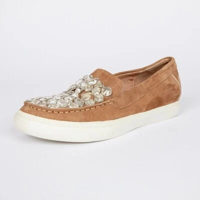Zapatos Mocasines Jeffrey Campbell Embellecidos Gamuza Sin Cordones Estrás 10 Foto 1 de 4