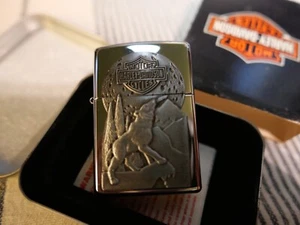 ZIPPO HARLEY DAVIDSON WOLF LIGHTER 1998 - Picture 1 of 13