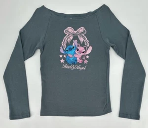 Disney Lilo And Stitch Shirt Girls XL Stitch And Angel Graphic Tee Retro Cartoon - Picture 1 of 10