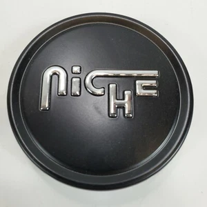 Niche Wheels Custom Wheel Center Cap 1003-22FBS Matte Black Chrome Lettering - Picture 1 of 4