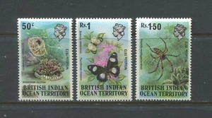 British Indian Ocean Territory 50 cents and 1 and 1.50 rupees unmounted mint NH - Picture 1 of 1