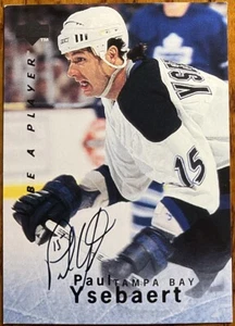 1995-96 Be A Player Autographs Paul Ysebaert #S139 Tampa Bay Lightning - Picture 1 of 2