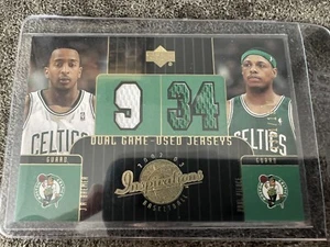 2002-03 Upper Deck Inspirations Dual Game Used Jerseys Paul Pierce J.R. Bremer - Picture 1 of 3
