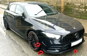 Para Mercedes Clase A A35 A250 AMG LINE W177 Parachoques Canards Aletas AERO KIT FLICKS - Imagen 1 de 11