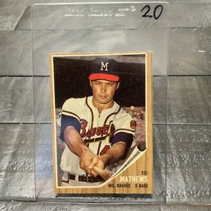 1962 Topps Eddie Mathews #30 (Braves) HOF - Picture 1 of 2