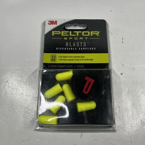 3M Sports Peltor Blasts Disposable Earplugs 33 db Yellow 3/Pk 97080 - Picture 1 of 2