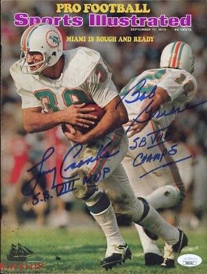 Larry Csonka & Bob Griese signed 1973 Sports Illustrated Magazine JSA Auto E285 - Image 1 of 3