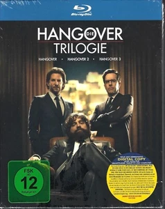 DIE HANGOVER TRILOGIE - Totaler Angriff auf Ihre Lachmuskel - Blu Ray Box - NEU - Imagen 1 de 2