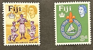 Fiji: 1964. Complete set of 2. "Boy Scouts" SC# 206-207. Lot #04-01077 - Picture 1 of 2