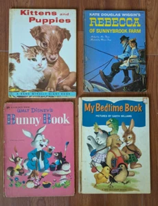 Vtg 1970s Book Lot of 4 Children's Large Hardback Story Golden Books Animals - Picture 1 of 24