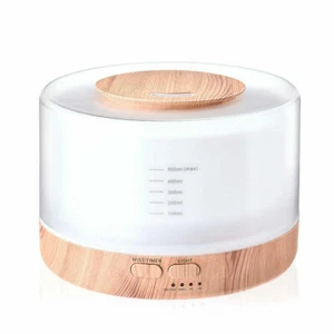 DIFFUSORE AROMI FANTASIA LEGNO 7 COLORI LUCI AROMOTERAPIA CROMOTERAPIA 500ML - Foto 1 di 10