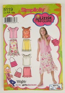 Simplicity Sewing Pattern 5119 -  Kids Top Skirt & Purse - Lizzie McGuire - Picture 1 of 4