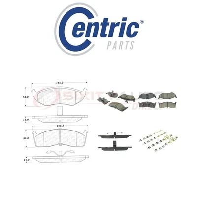 Centric Semi Metallic Brake Pads w Shim for 1998-2004 Chrysler Concorde 2.7L up - Imagem 1 de 4