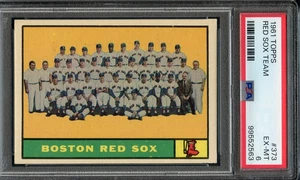 1961 Topps #373 Boston Red Sox Team PSA 6 Centered 2563 - Picture 1 of 2