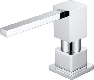 Dispensador de jabón para fregadero de cocina (cromo), todo latón recarga incorporada - Imagen 1 de 9