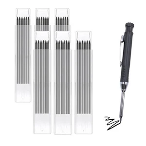 36 Pencil Refill with 1 Solid Carpenter Pencil, 2.8mm Waterproof Carpenters P... - Picture 1 of 8
