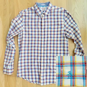 Original Penguin | Heritage Slim Fit | Vibrant Multicolor Plaid | Men's Medium - Picture 1 of 10