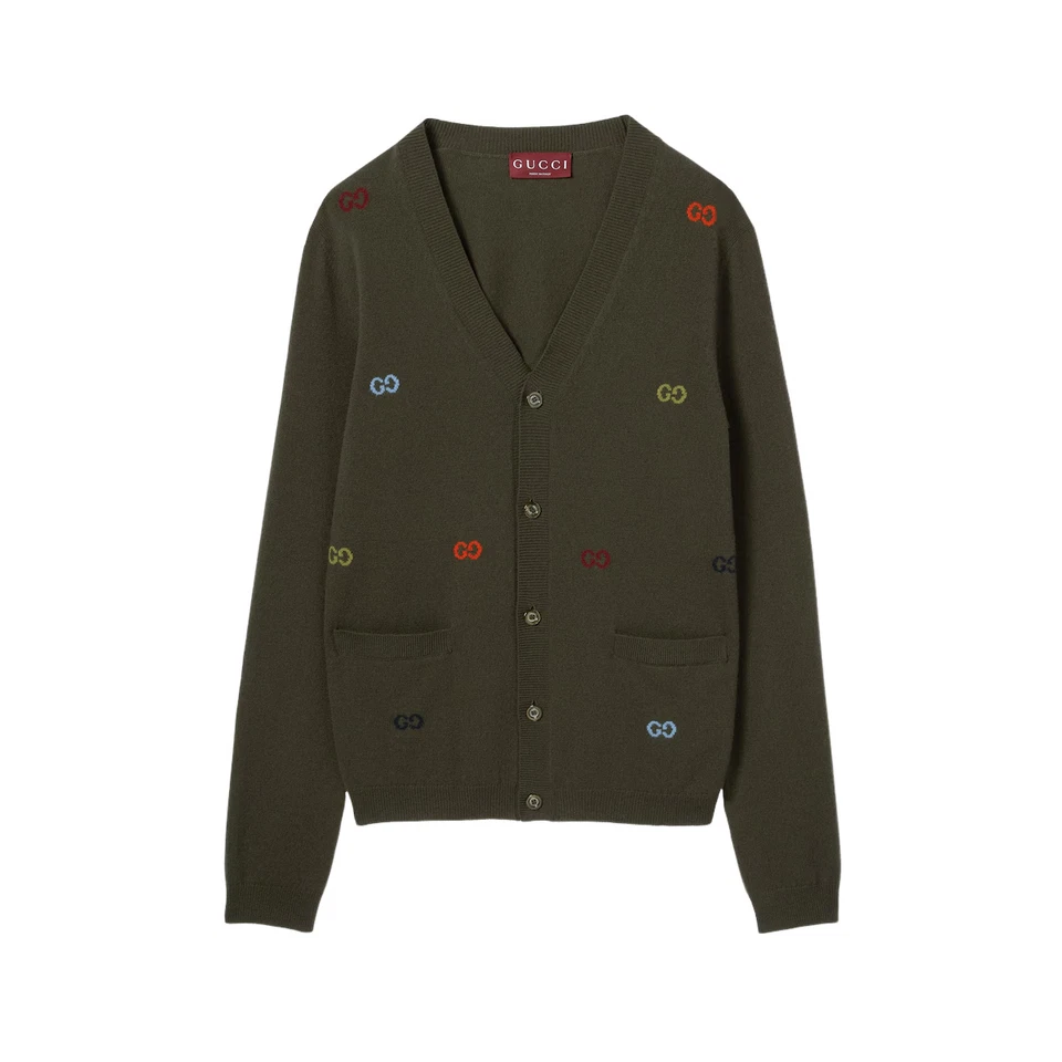 GUCCI Forest Green Cashmere Cardigan New And Authentic - Image 1 of 1