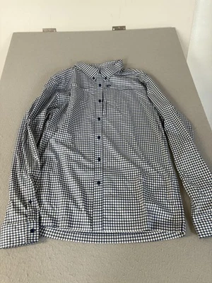 Costa Shirt Mens XL Blue White Gingham Performance Fishing Button Down Stretch - Image 1 of 4