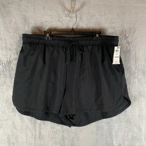 Ideology Women's Shorts 2X Black LIner Drawstring Pockets Stretch NWT - Picture 1 of 11
