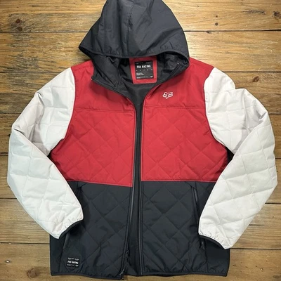 Fox Racing Hooded Jacket Red/Black/White Unisex XL Full Zip - Image 1 of 4