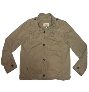 Triple Five Soul NYC Utility Field Jacket Khaki Cotton Destressed Style Mens L - Picture 1 of 8