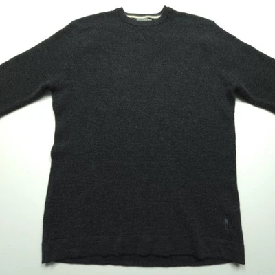 Smartwool Mens Sweater Medium Charcoal Gray Crewneck Pullover Thick Warm Logo M - Image 1 of 4