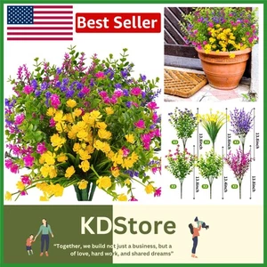 UV-Resistant Artificial Flower Bundles for Indoor & Outdoor Decor - Picture 1 of 9