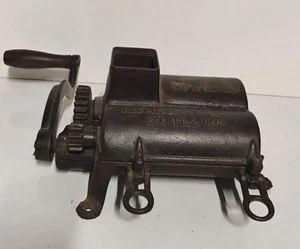 Antique 1873 American Primitive Old Cast Iron Hand Crank Cigar Tobacco Grinder - Picture 1 of 16