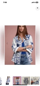 Camicia oversize Johnny Was donna botanica doppio bottone taglia media nuova con etichetta - Foto 1 di 16