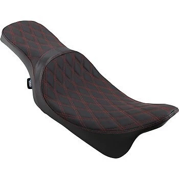 Asiento doble diamante rojo Drag Specialties Predator 2-Up Harley Touring 08-22 Foto 1 de 3