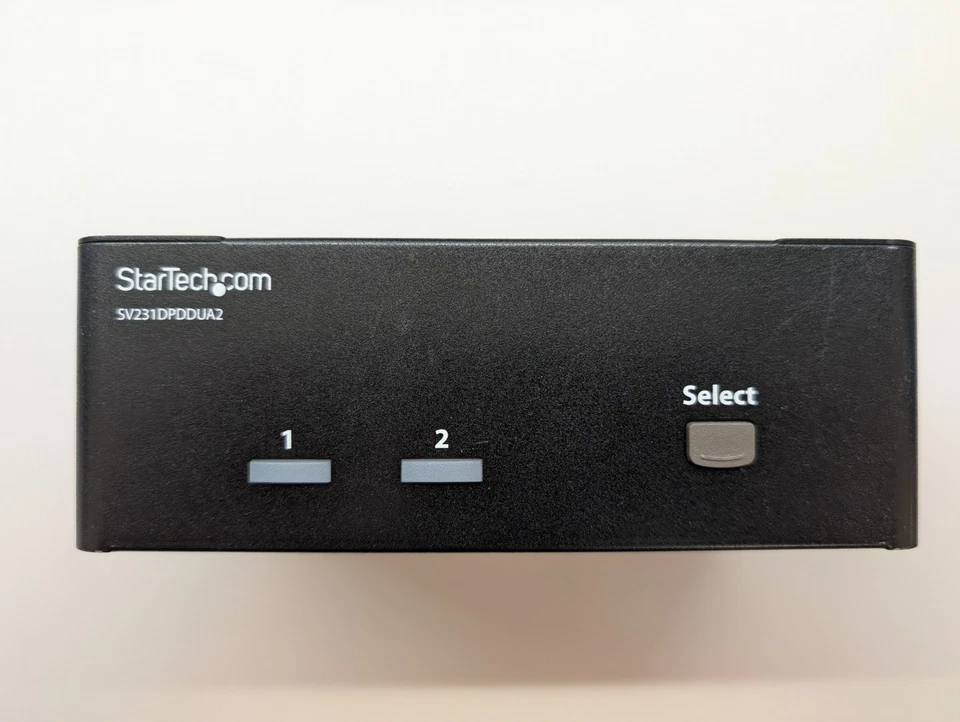 Startech SV231DPDDUA2 2 puertos DisplayPort conmutador KVM de doble monitor solo base 4K Foto 1 de 4