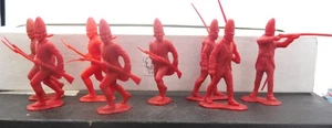 Marx 54mm Revolutionary War Redcoats 8 Figures 3 Different Figures, Original. - Picture 1 of 3