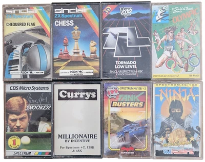 Paquete de juegos ZX Spectrum Tank Busters Ninja Tornado bajo nivel Snooker ajedrez - Imagen 1 de 3