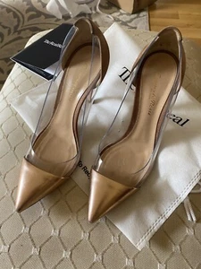 Gianvito Rossi Metallic Rosegold Wildleder PVC Heels Größe 37,5 - Bild 1 von 12