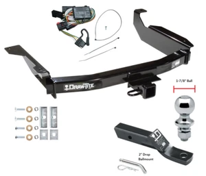 Trailer Tow Hitch For 98-03 Dodge Durango Complete Package w/ Wiring 1-7/8" Ball - Picture 1 of 8