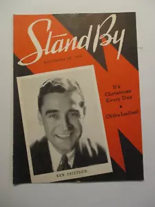 STAND BY MAGAZINE NOVEMBER 1936 KEN TRIETSCH OF THE LADIES WLS CHICAGO RADIO - Picture 1 of 2