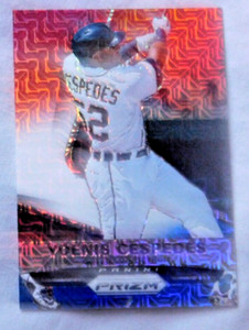 2015 Prizm Prizms Red White Blue Mojo #151 Yoenis Cespedes Detroit Tigers