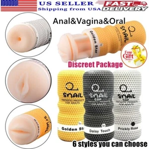 Male DEEP SUCKING Masturbaters Pocket Pussy Stroker Cup SEX Adult TOYS FOR MEN - Picture 1 of 25
