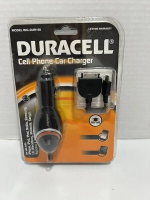 Cargador enchufe coche teléfono celular Duracell - iPhone iPad iPod 30 pines - GRANDE-DUR150 Foto 1 de 4