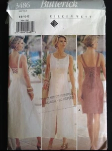 Pattern Butterick 3486, misses’ dress, boho, tie-back, 3 lengths, 6-12 - Picture 1 of 3