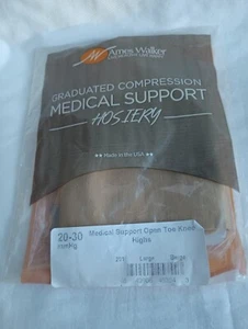 Ames Walker Graduated Compression Knee High Support Hose 20 -30 mmHg Large - Picture 1 of 7