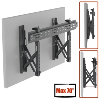 Push to Pop Out Video Wall TV Mount Bracket Up to 70" Flat Screen LCD LED VESA - Image 1 of 4