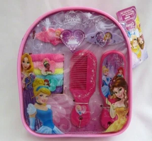 Disney Princess 10pc Hair Accessory clips,Ties,elastics,Terries,Comb&Brush-New! - Picture 1 of 2