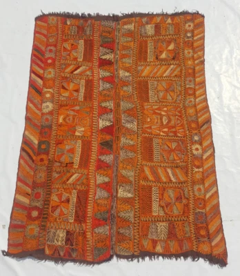 Alfombra Kilim kurda artesanal tradicional vintage para decoración del hogar 206x155 cm Foto 1 de 4