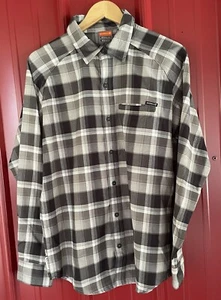 Merrell Shirt Plaid UPF 30 Opti Wick Lightweight Hiking Active Mens Medium - Picture 1 of 7