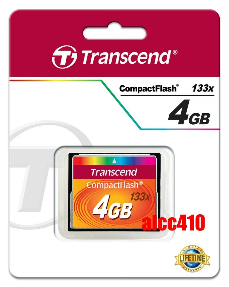 Transcend 4GB CF 133x Compact Flash Memory Card TS4GCF133 in Sydney E - Image 1 of 1