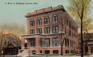 Lincoln Nebraska NE Y. W. C. A. YWCA Gebäude Postkarte - Bild 1 von 2